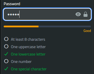 Password Strength component